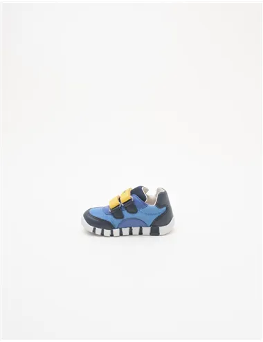 Sneakers bambino Iupidoo azzurro blu giallo