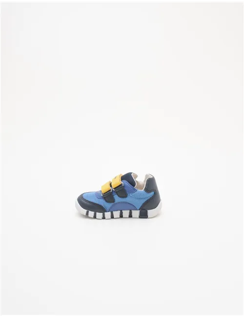 Sneakers bambino Iupidoo azzurro blu giallo