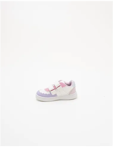 Sneakers bambina Eclyper bianco rosa lilla