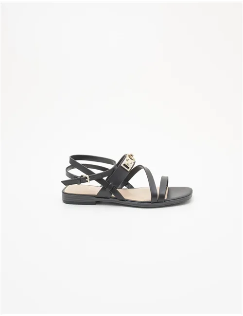 Sandali flat donna Rula pelle nera