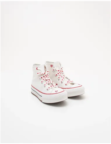 Sneakers bambina Chuck Taylor All Star Lift Platform Valentine's Day bianco