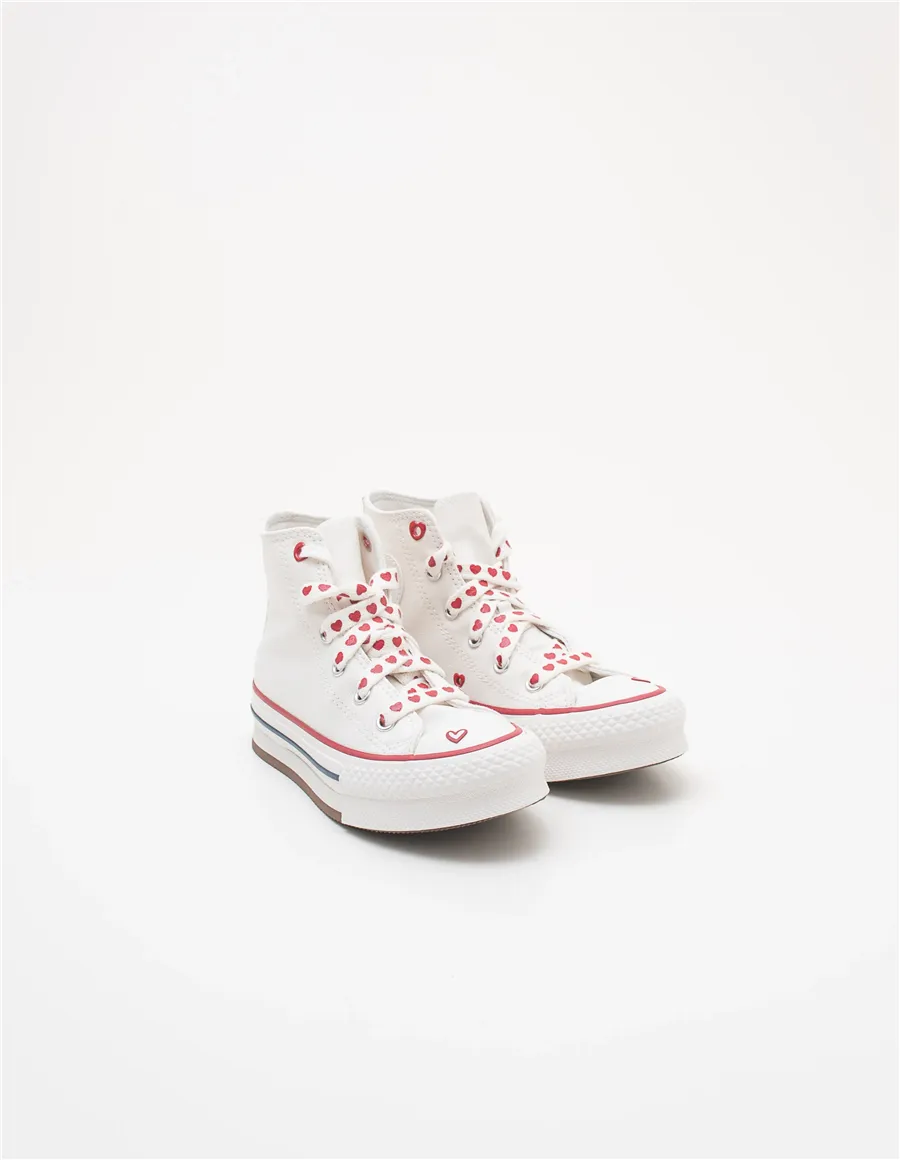 Sneakers bambina Chuck Taylor All Star Lift Platform Valentine's Day bianco