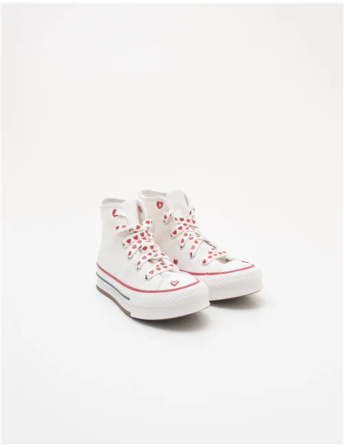 Sneakers bambina Chuck Taylor All Star Lift Platform Valentine's Day bianco