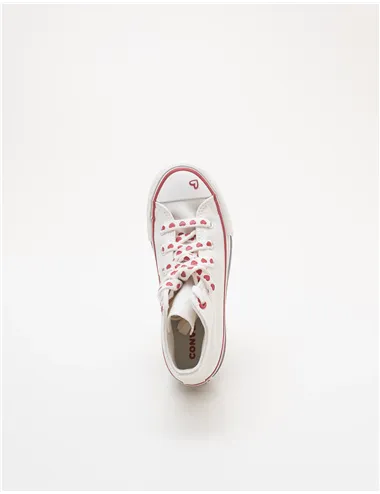 Sneakers bambina Chuck Taylor All Star Lift Platform Valentine's Day bianco