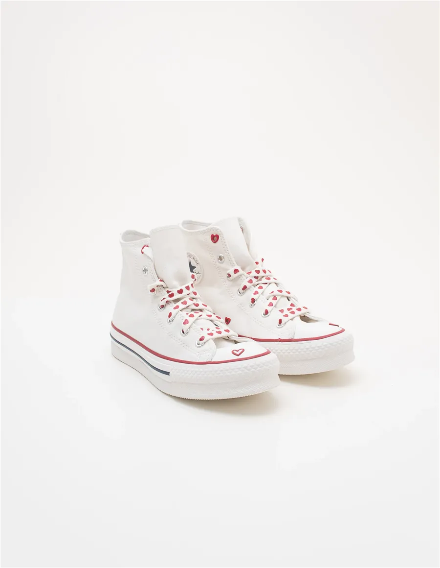 Sneakers ragazza Chuck Taylor Lift Platform Valentine’s Day bianco