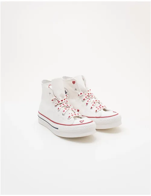 Sneakers ragazza Chuck Taylor Lift Platform Valentine’s Day bianco