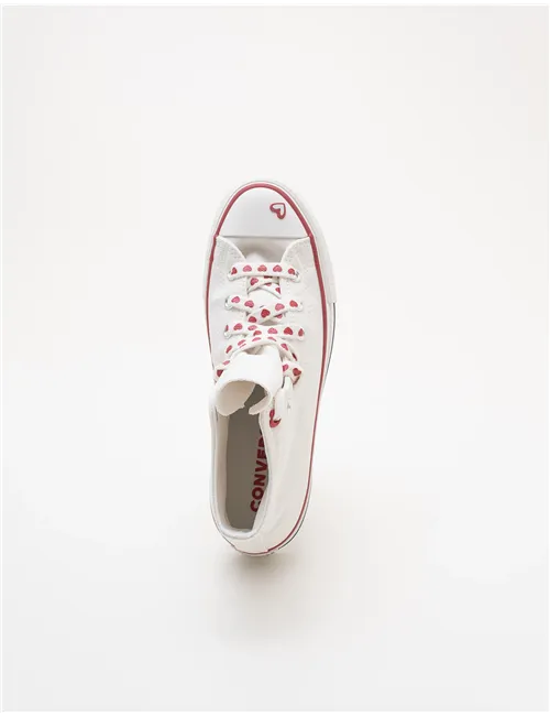 Sneakers ragazza Chuck Taylor Lift Platform Valentine’s Day bianco