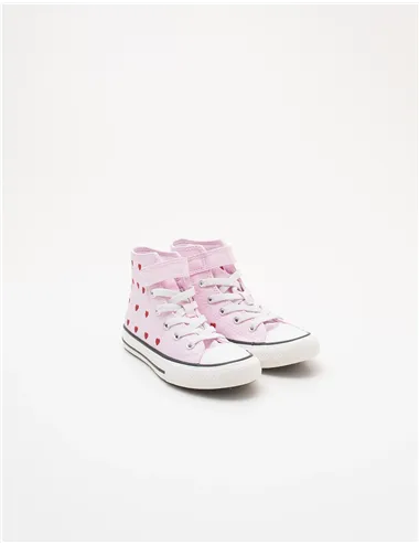 Sneakers bambina Chuck Taylor Easy-On Valentine's Day rosa