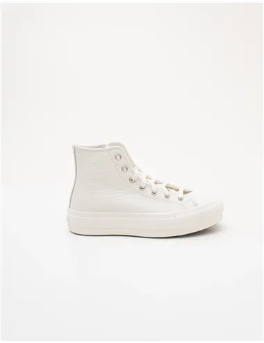 Sneakers donna All Star Lift Crocodile bianco