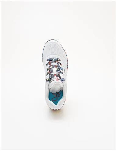 Sneakers donna Uno Ravaged Love bianco cuori