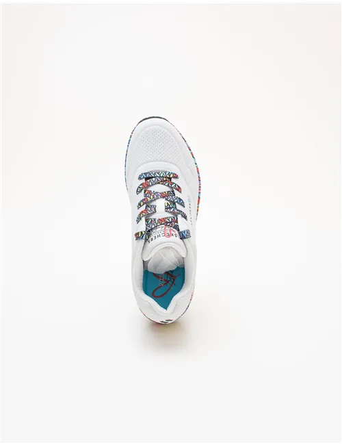 Sneakers donna Uno Ravaged Love bianco cuori