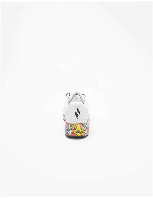 Sneakers donna Uno Ravaged Love bianco cuori