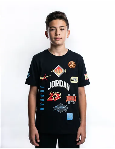 T-shirt bambino Dynasty Patch cotone nero