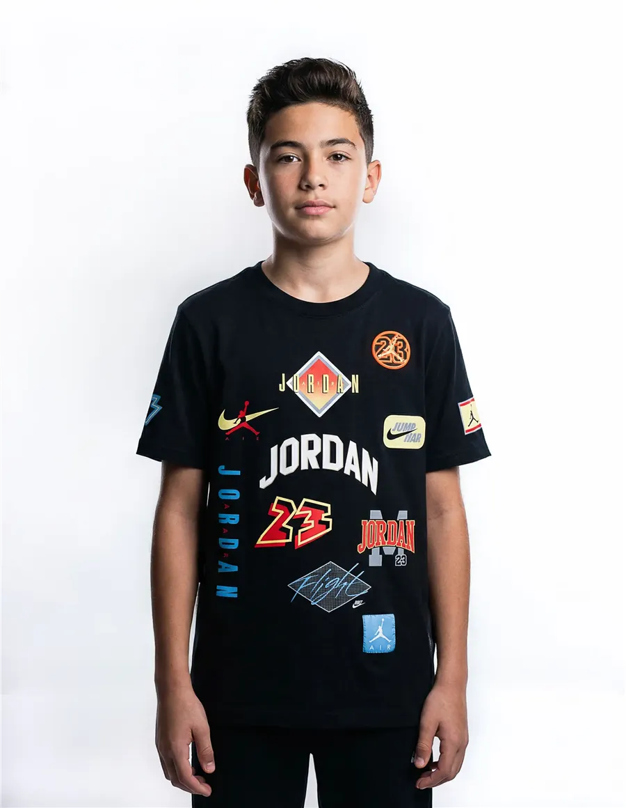 T-shirt bambino Dynasty Patch cotone nero