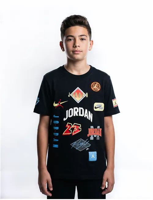 T-shirt bambino Dynasty Patch cotone nero