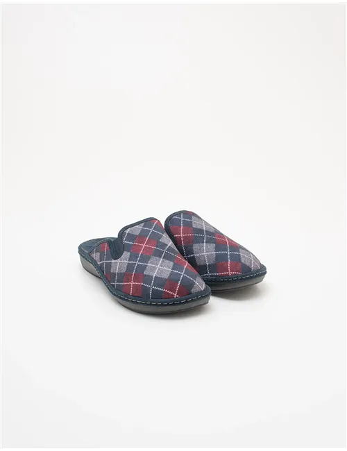 Ciabatte uomo velluto blu