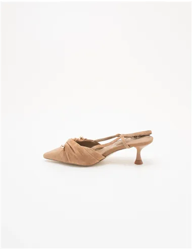 Décolleté slingback donna Glow04chan beige-cammello
