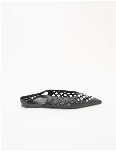 Ballerine slingback donna Petal03chan nero-argento