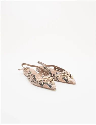 Slingback donna Petal03chan beige-nero-crema