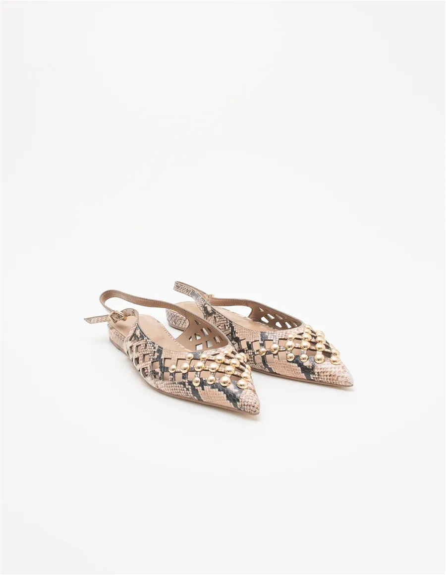 Slingback donna Petal03chan beige-nero-crema