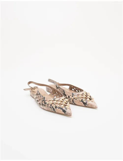 Slingback donna Petal03chan beige-nero-crema