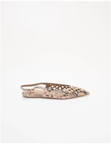 Slingback donna Petal03chan beige-nero-crema