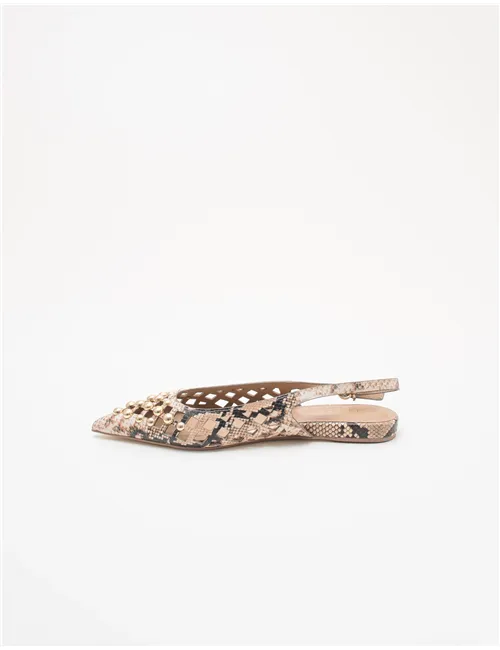 Slingback donna Petal03chan beige-nero-crema