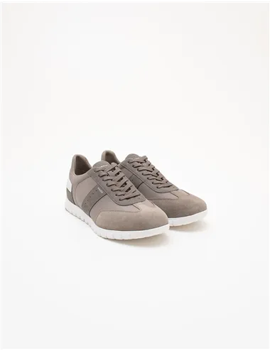 Sneakers uomo suede taupe