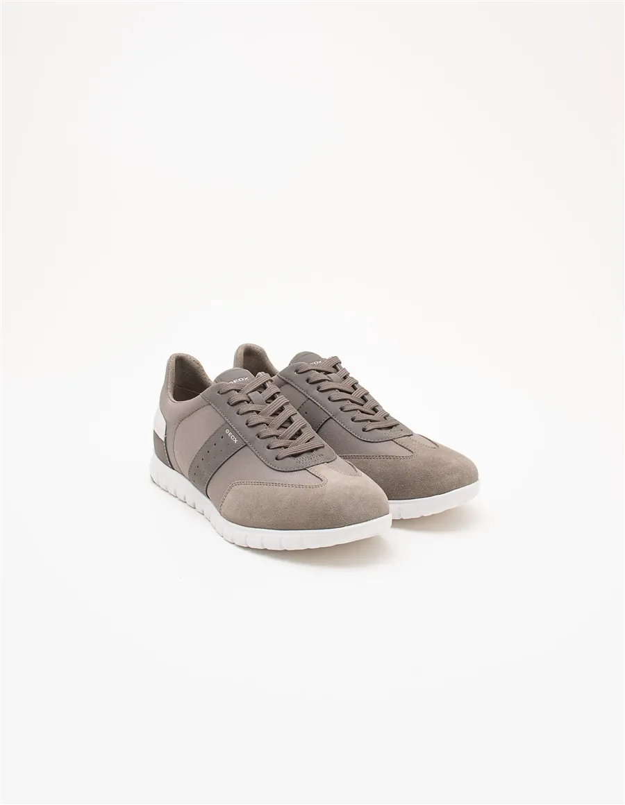 Sneakers uomo suede taupe