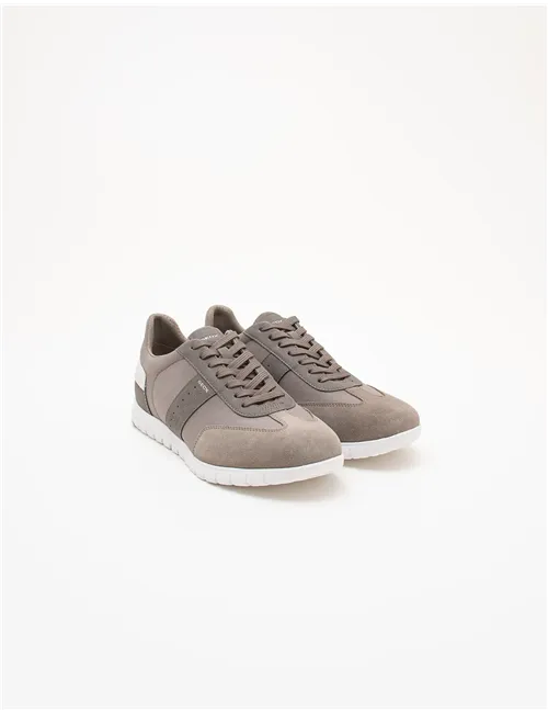 Sneakers uomo suede taupe
