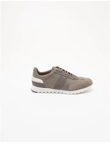 Sneakers uomo suede taupe