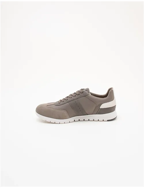 Sneakers uomo suede taupe