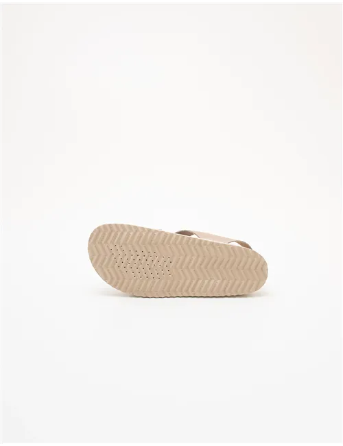 Sandali flat donna beige