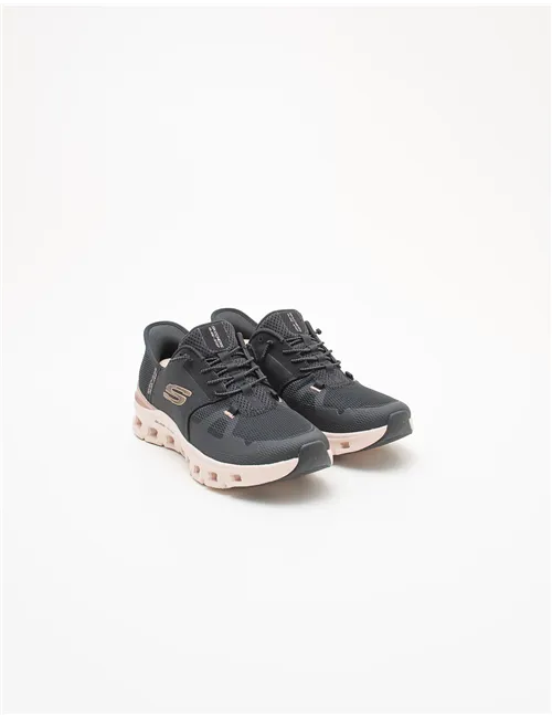Sneakers donna Glide Step Pro nero rosa