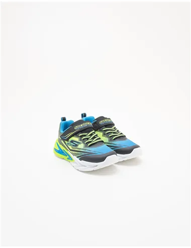 Sneakers bambino Flex-Glow Ultra nero blu lime