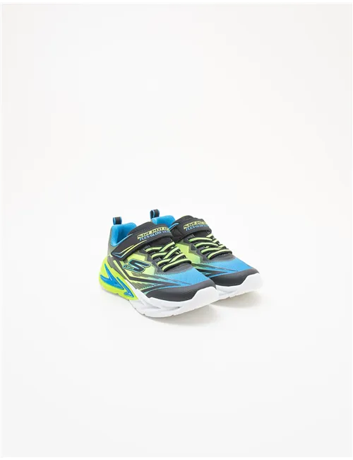 Sneakers bambino Flex-Glow Ultra nero blu lime