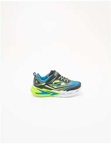 Sneakers bambino Flex-Glow Ultra nero blu lime