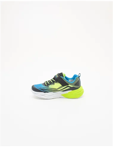Sneakers bambino Flex-Glow Ultra nero blu lime