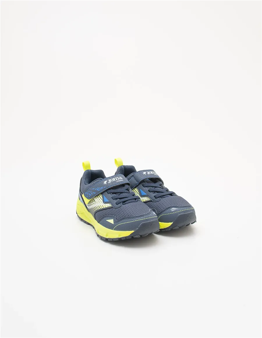 Scarpe da trail running bambino Tundra blu giallo