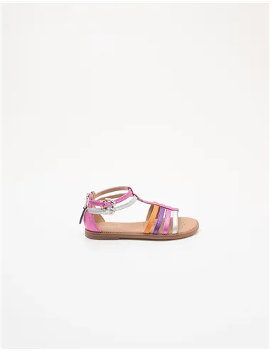 Sandali bambina Karly rosa bianco viola