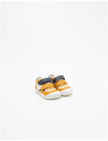 Sneakers bambino Steppieup bianco giallo