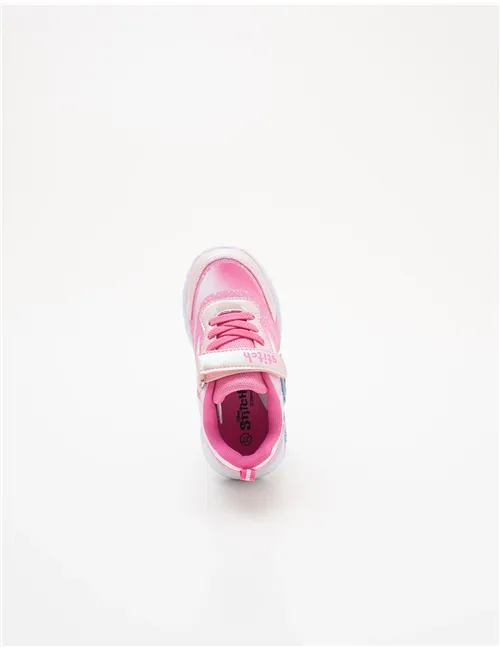 Sneakers bambina Stitch rosa con luci