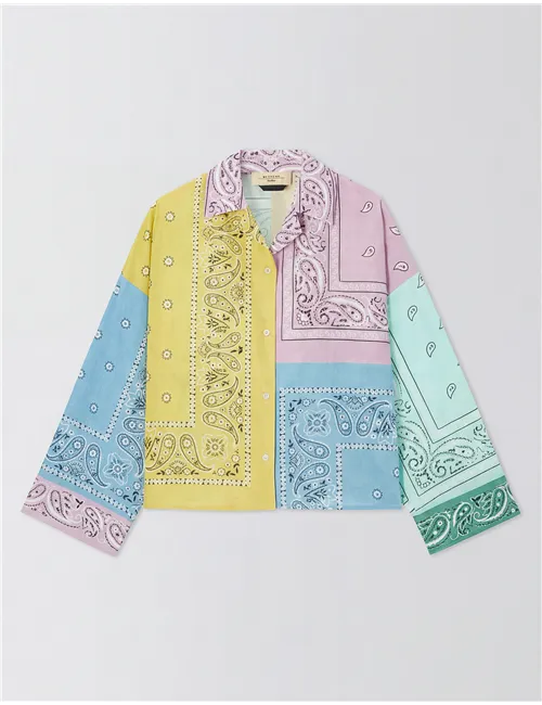 Camicia donna Lampone patchwork multicolor