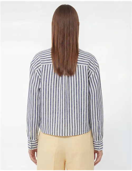 Camicia donna Albatro a righe blu e bianco