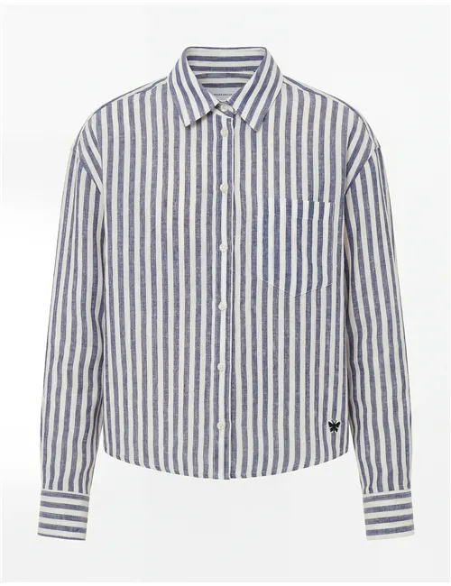 Camicia donna Albatro a righe blu e bianco