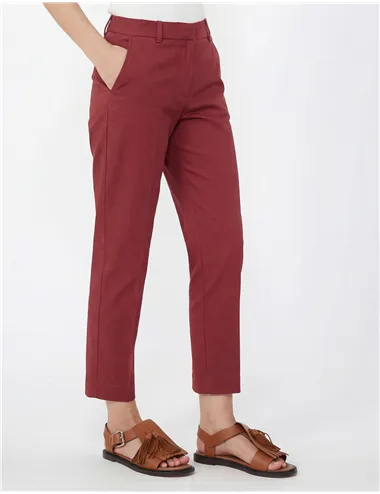 Pantaloni slim donna Cecco bordeaux