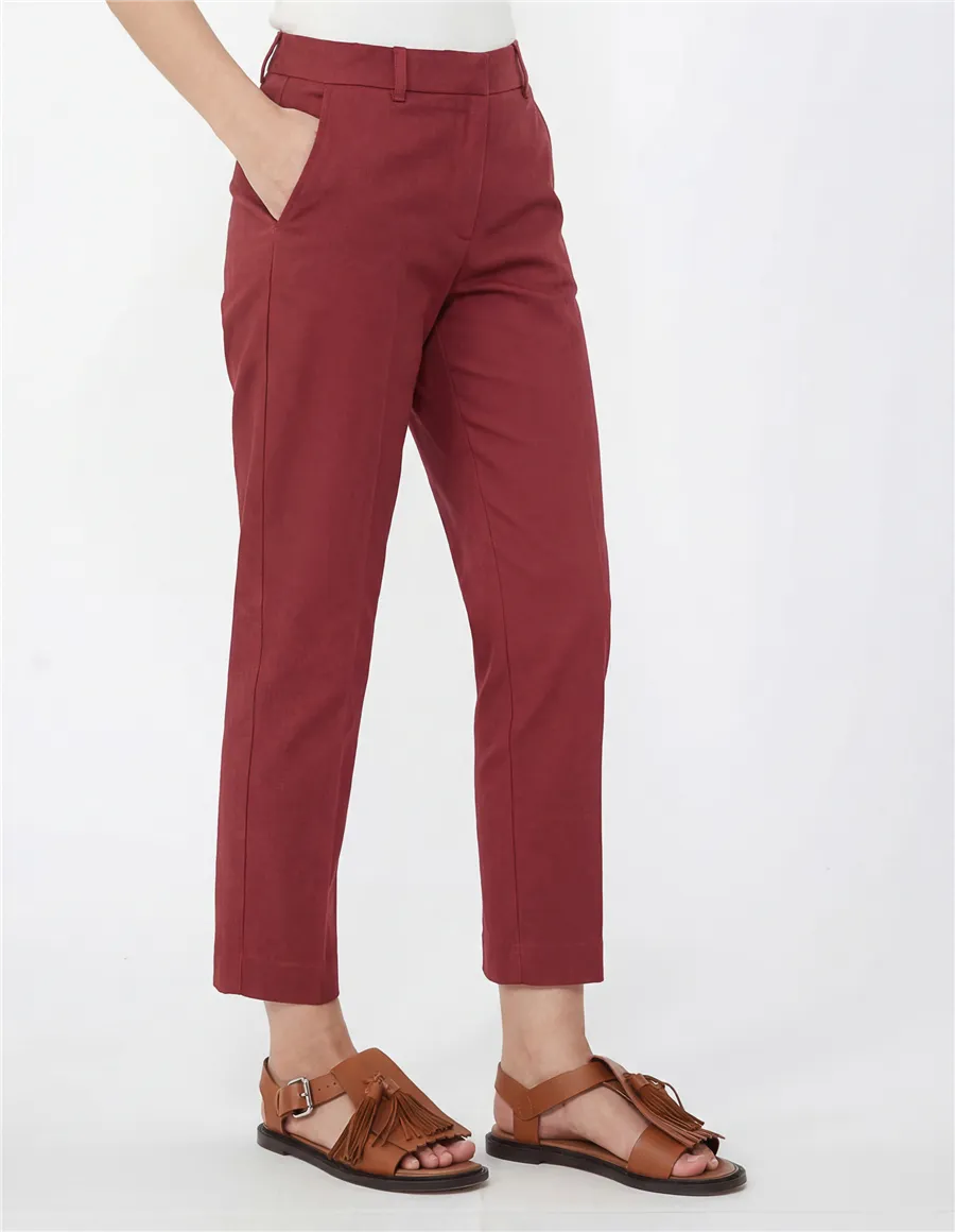 Pantaloni slim donna Cecco bordeaux