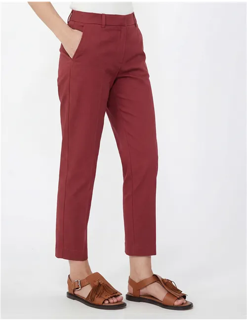 Pantaloni slim donna Cecco bordeaux
