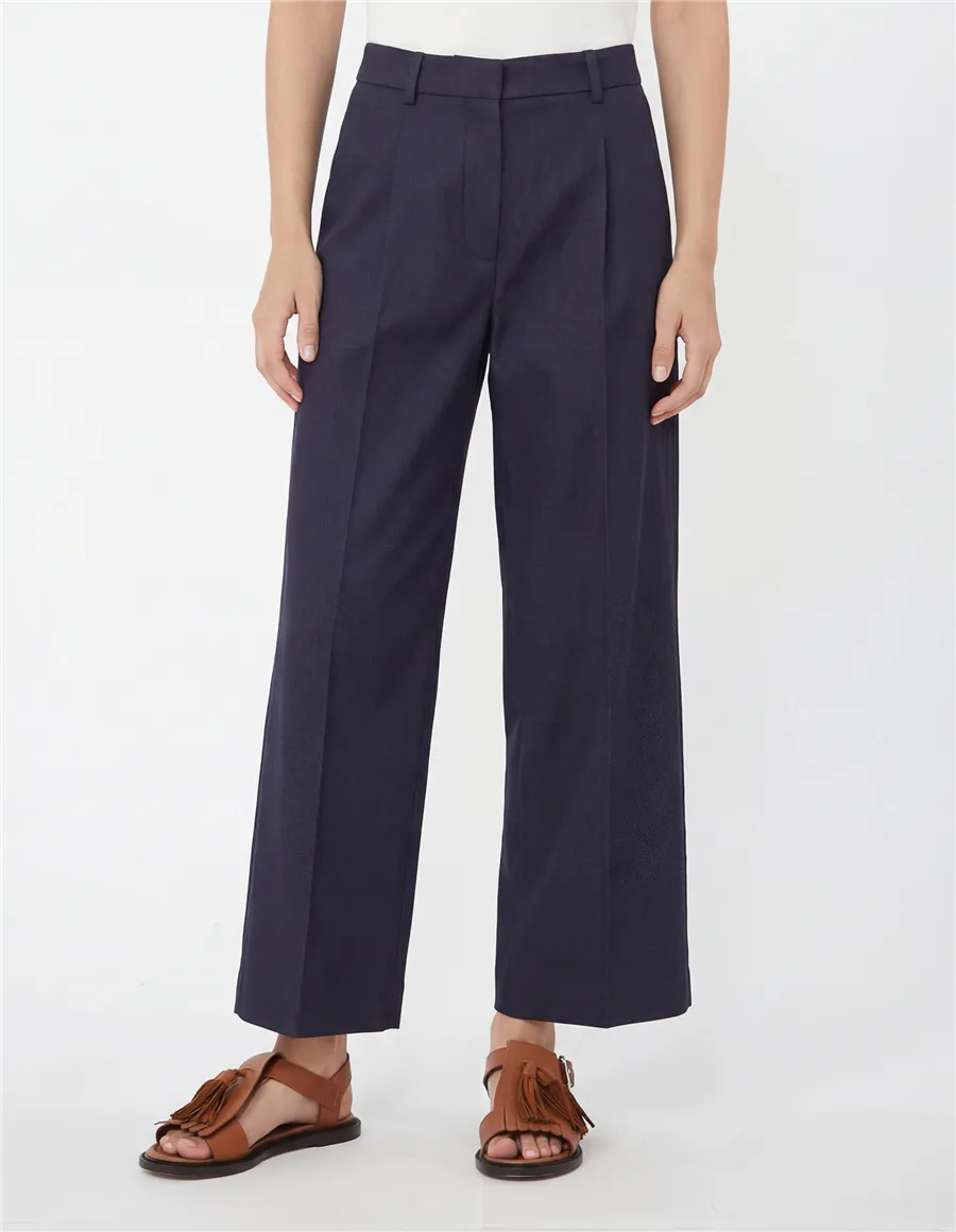 Pantaloni ampi donna Bellico blu scuro