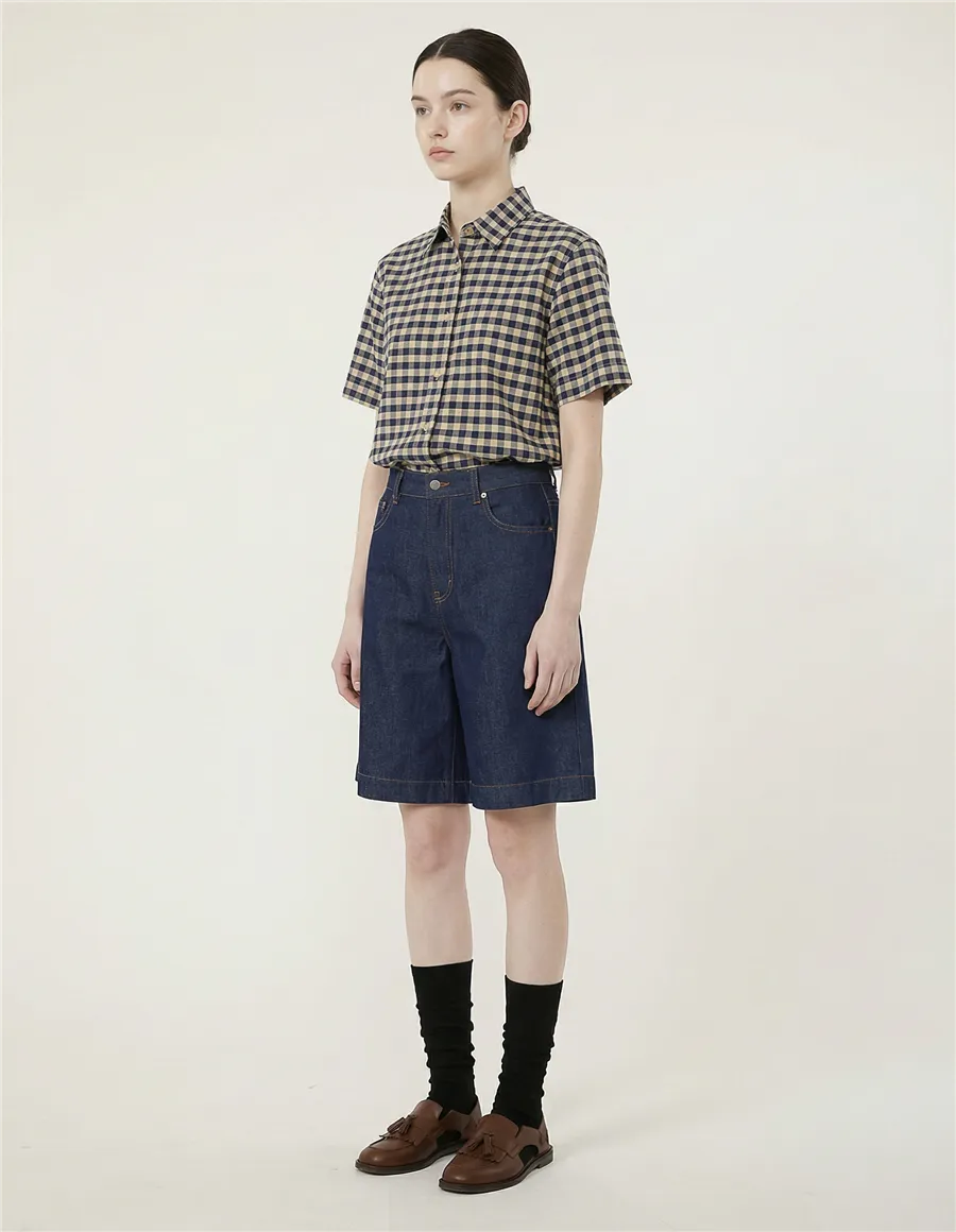 Bermuda denim donna Ozono blu